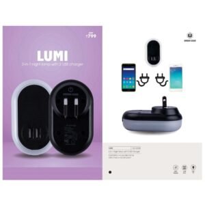 2 in 1 Night Lamp With 2 USB Charger - UG-GA08